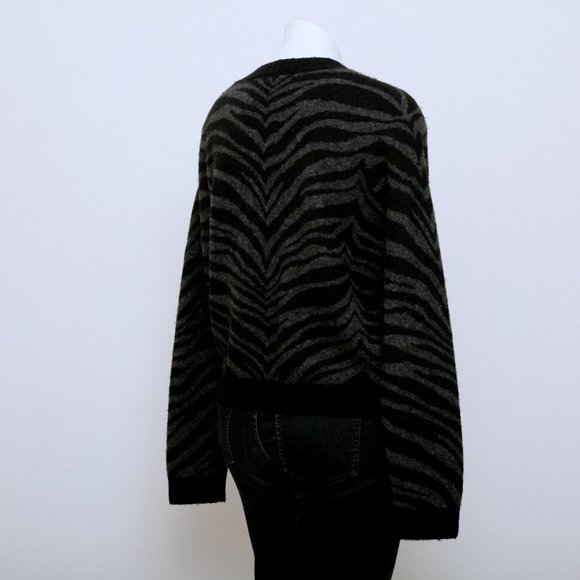 Rails Chance Tiger Stripe Crew Neck Wool Blend Pullover Sweater Women Size S - Picture 7 of 11